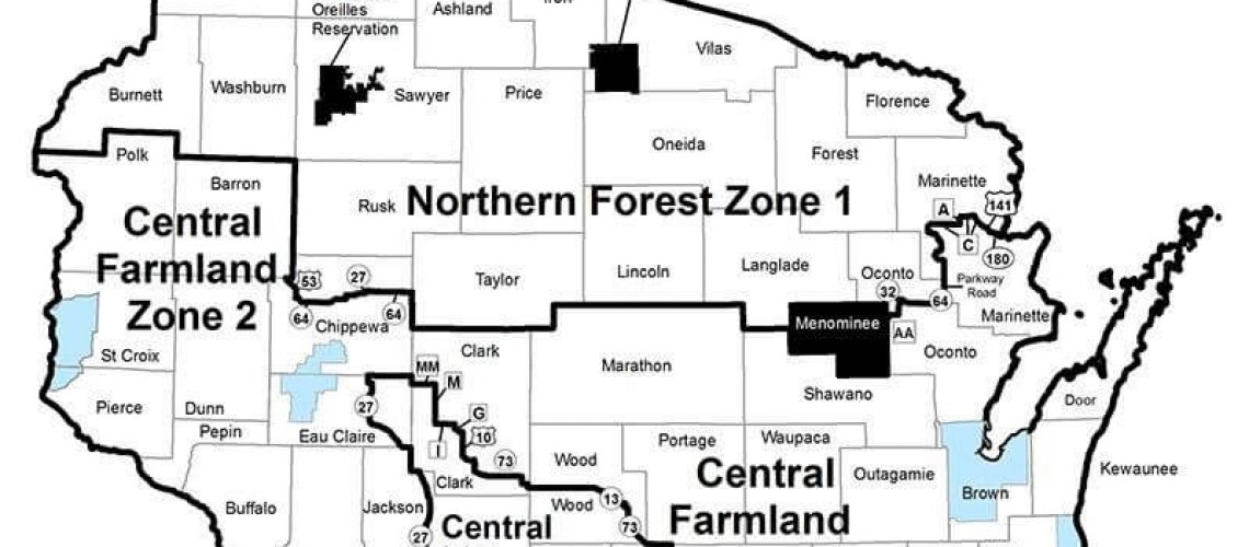 Wisconsin Hunting Zones Map